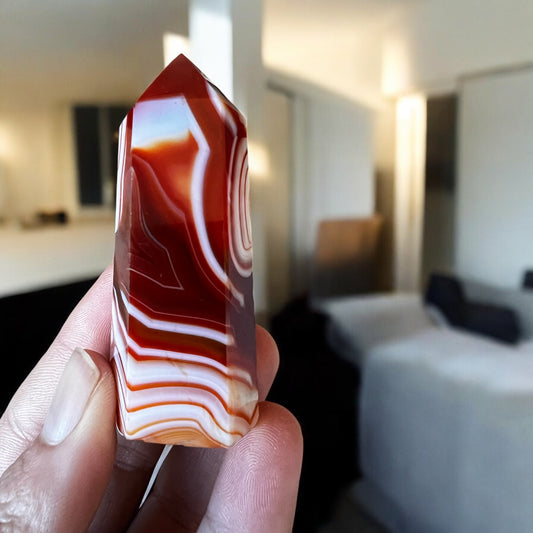 Banded carnelian tower T