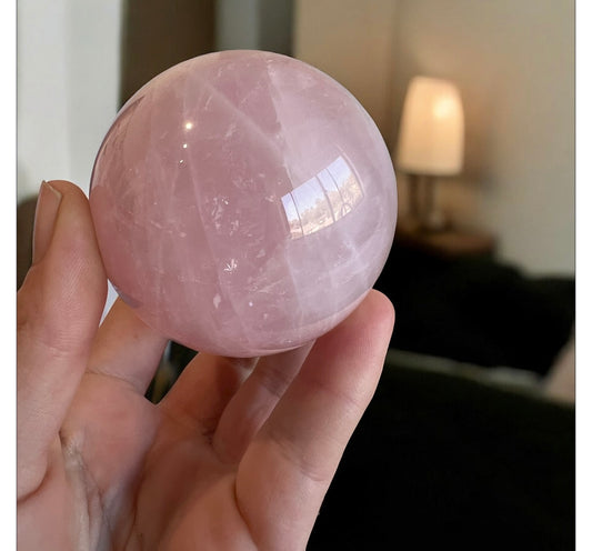 Rose quartz sphere