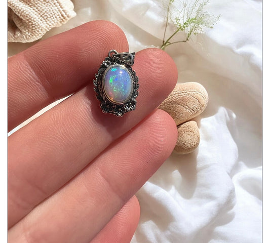 Ethiopian opal 925 pendant