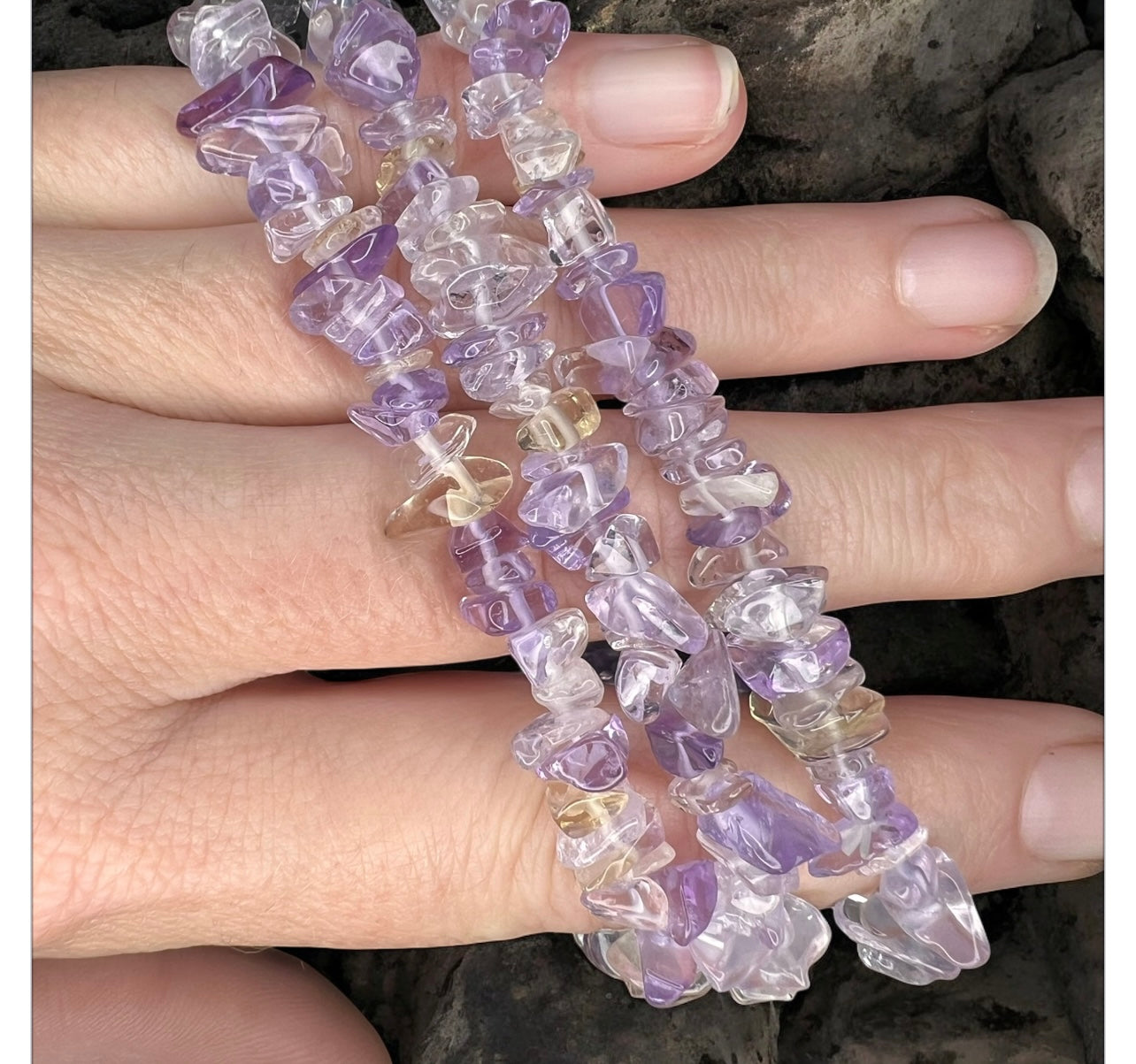 Ametrine chip bracelets