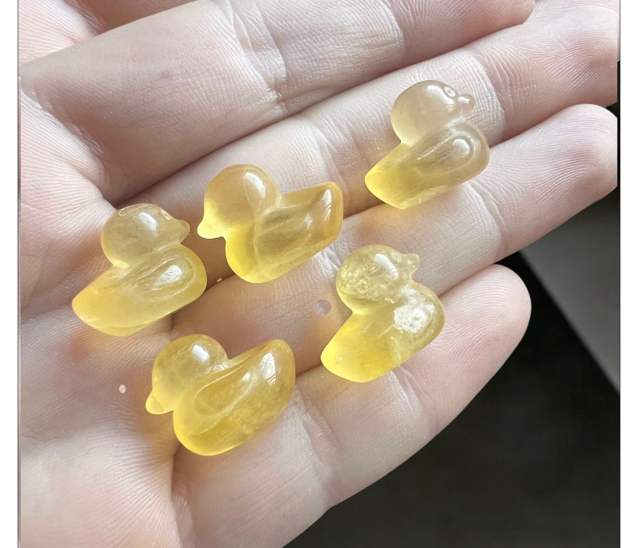 Yellow fluorite small duckies