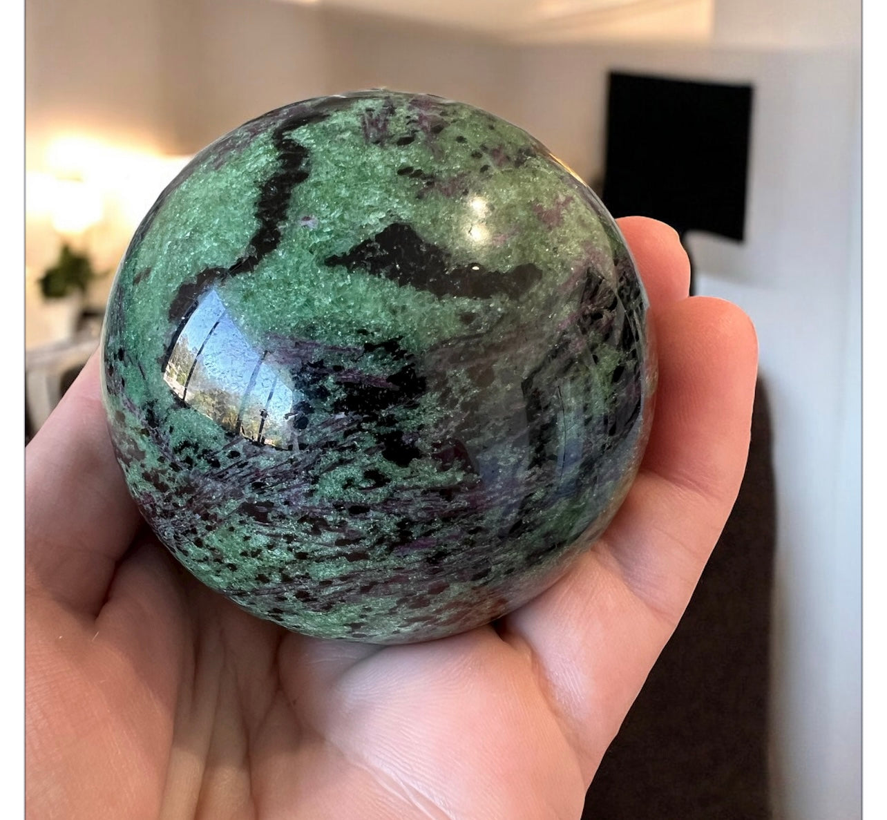 Ruby zoisite sphere