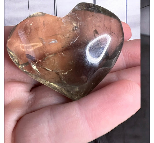 Smokey citrine heart