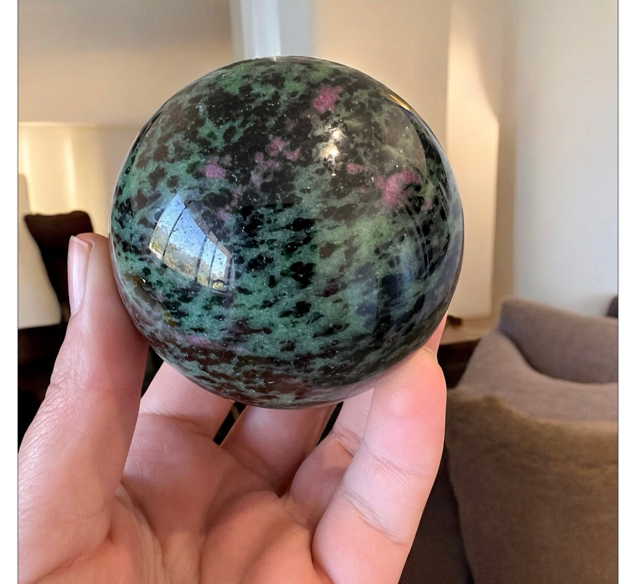 Ruby zoisite sphere