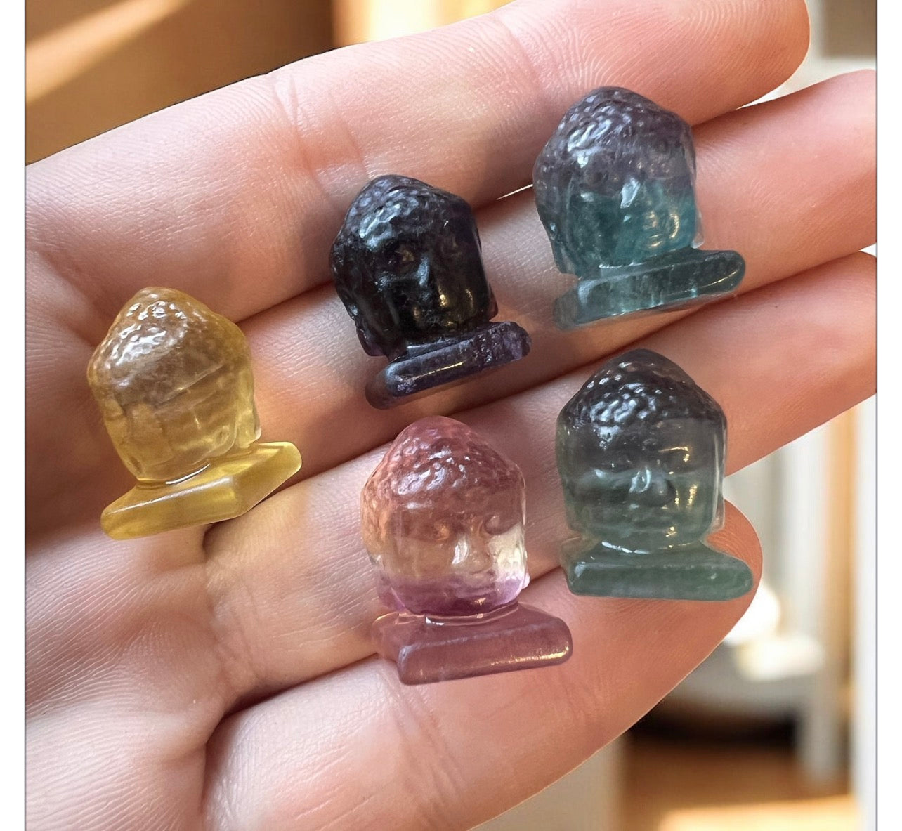 Fluorite small Buddha head
