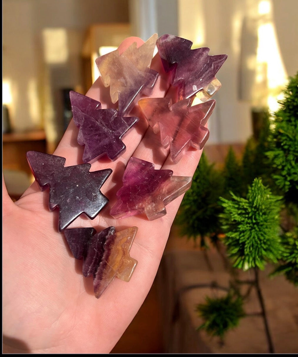 Candly fluorite Christmas tree small (standing) intuitively chosen
