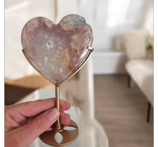 Pink amethyst heart 15cmH