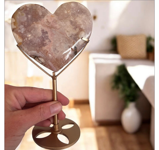 Pink amethyst heart 17cmH