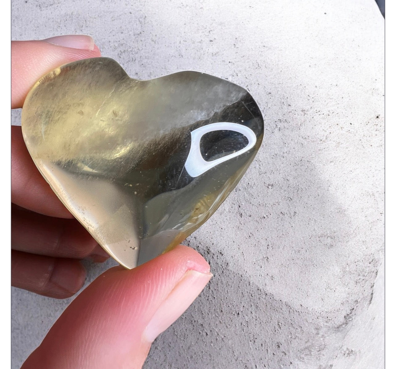 Smokey citrine heart