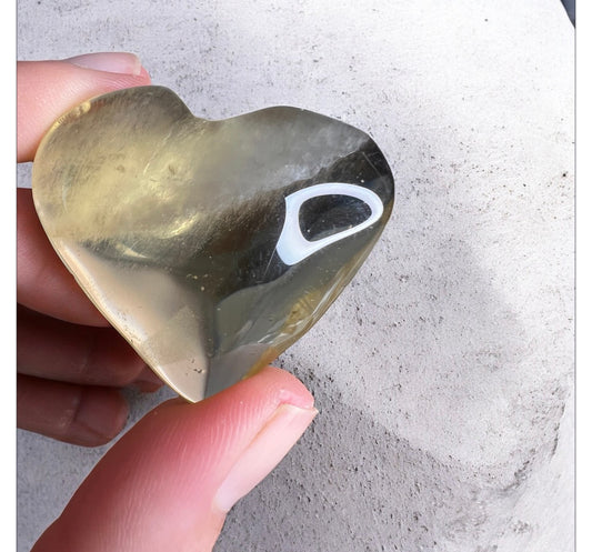 Smokey citrine heart