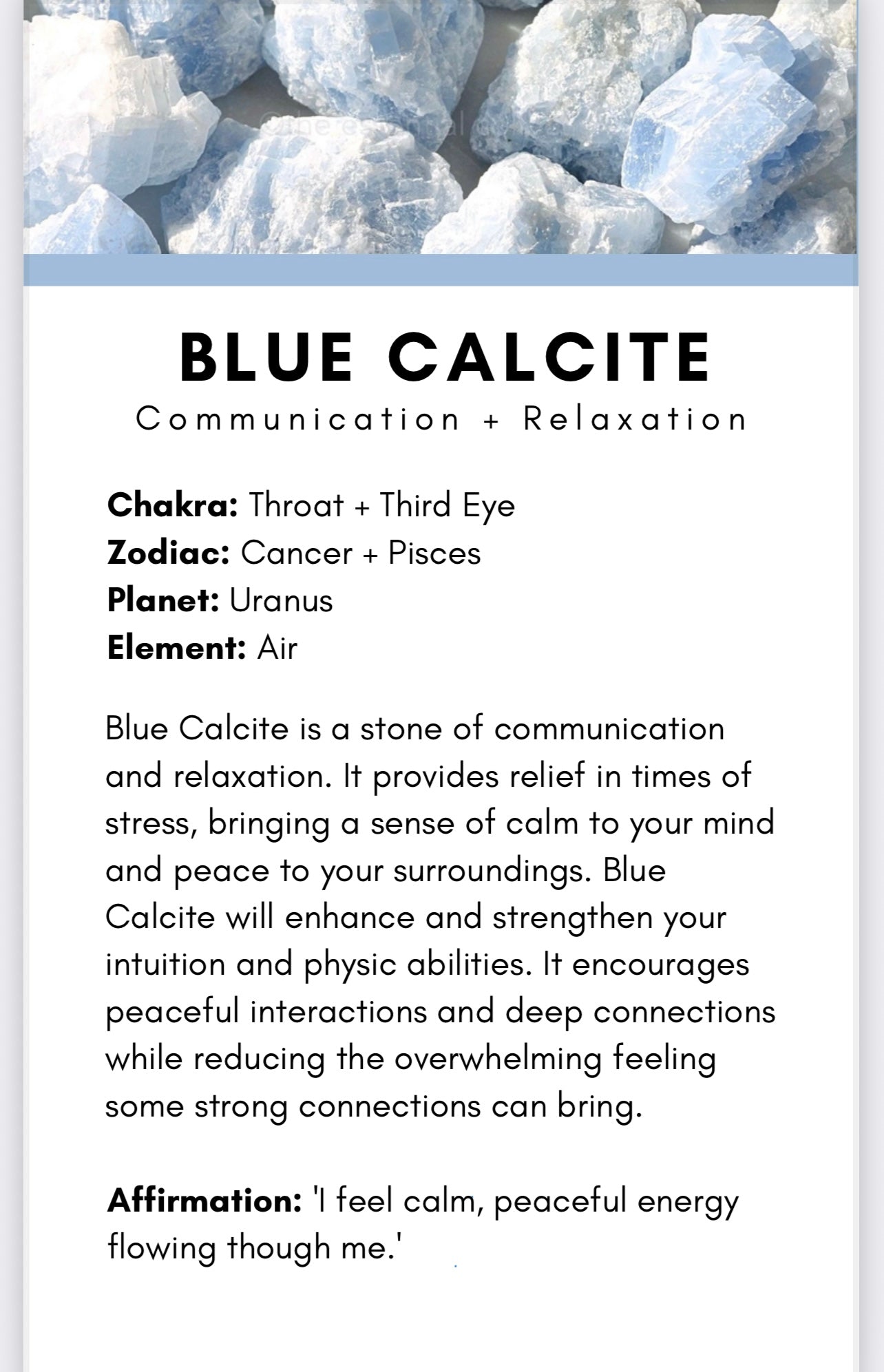 Blue Calcite