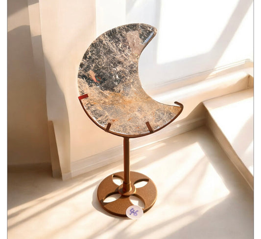 Clear quartz moon