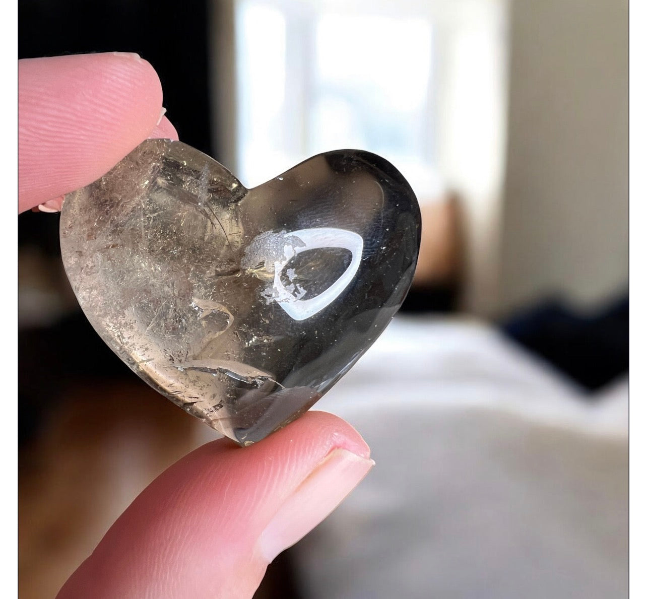 Smokey citrine heart