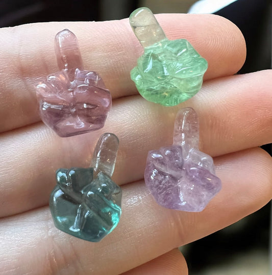 Fluorite mini rude finger