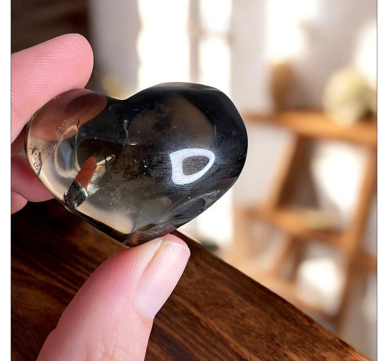 Smokey citrine heart