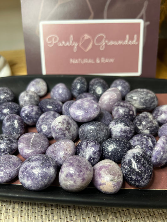 Lepidolite tumbles
