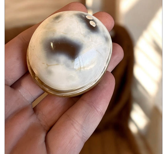 Orca agate palm stone