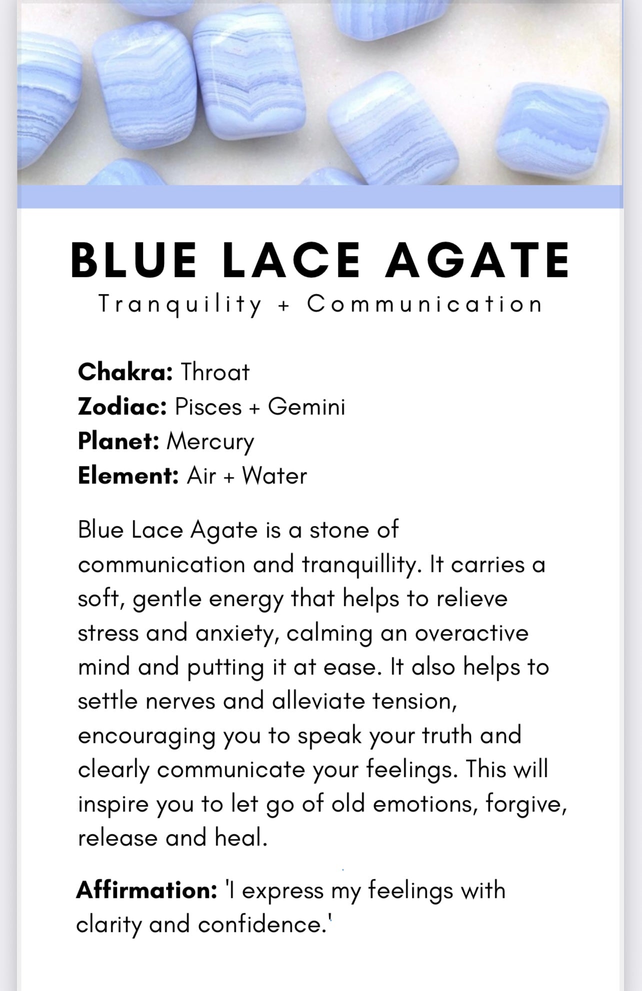 Blue lace agate