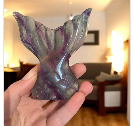 Purple fluorite mermaid tail G