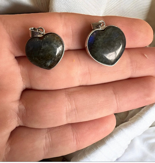 Labradorite stainless pendant