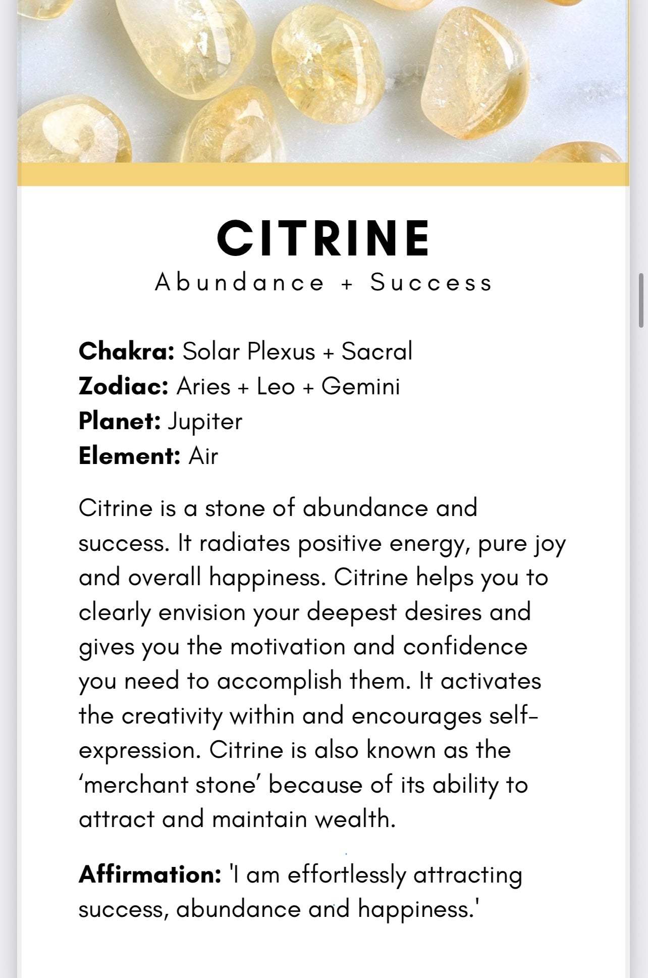 Citrine (not for sale reference only)
