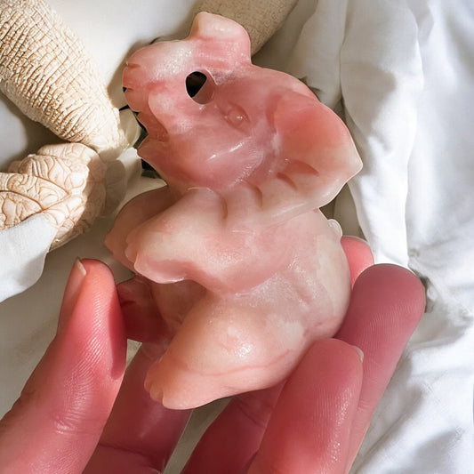 Pink opal elephant