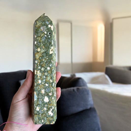 Rainforest jasper tower 21cmx4.5cm