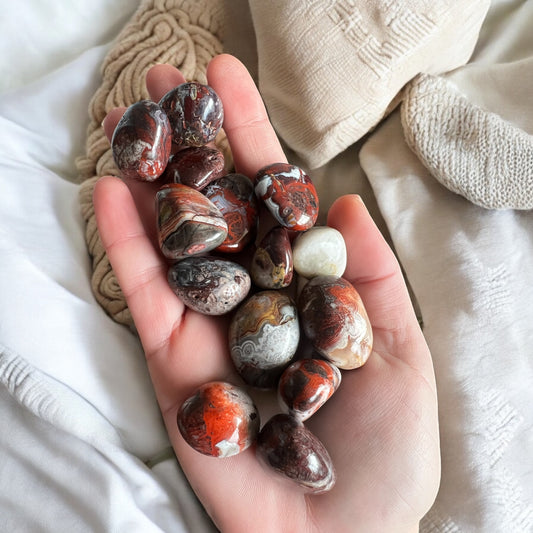 Moroccan agate tumbles medium