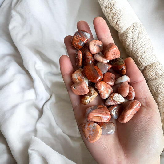Polished Pink agate tumbles (each)