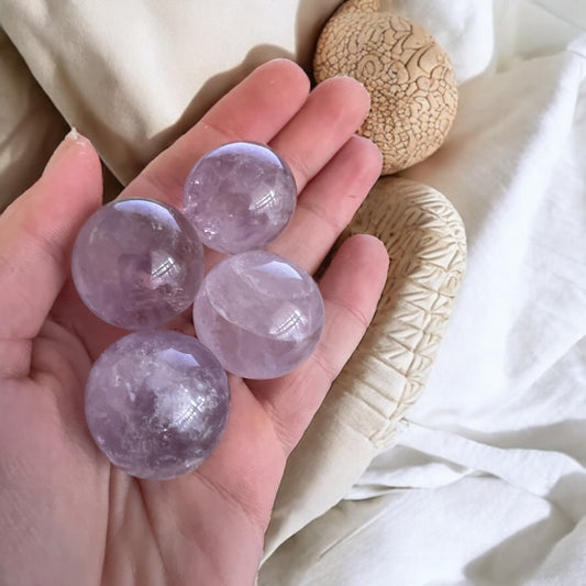 Amethyst spheres intuitively chosen