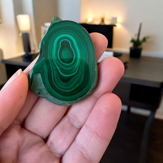 Malachite slab
