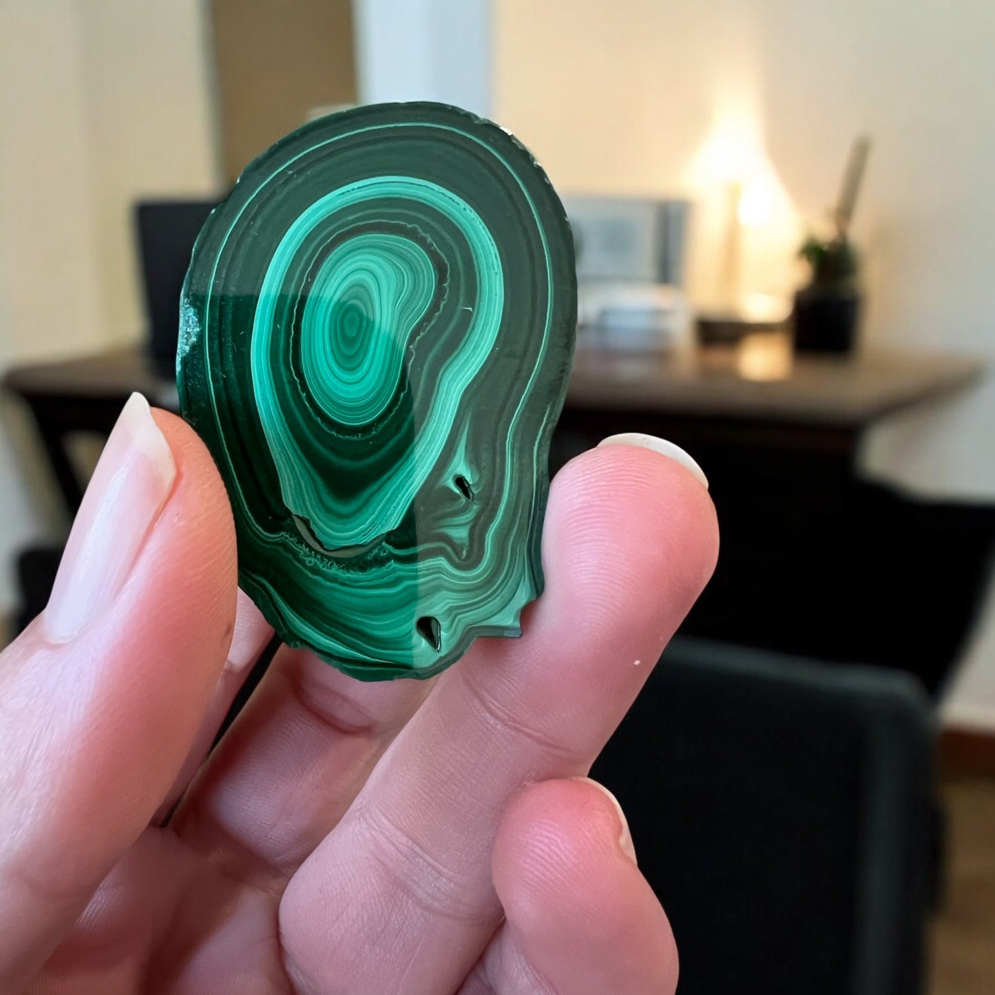 Malachite slab