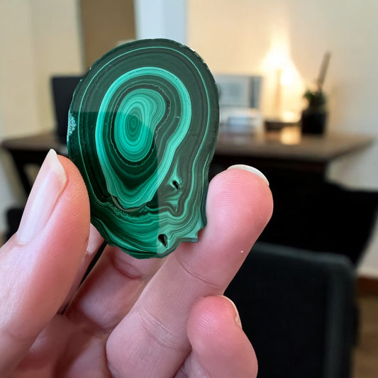 Malachite slab