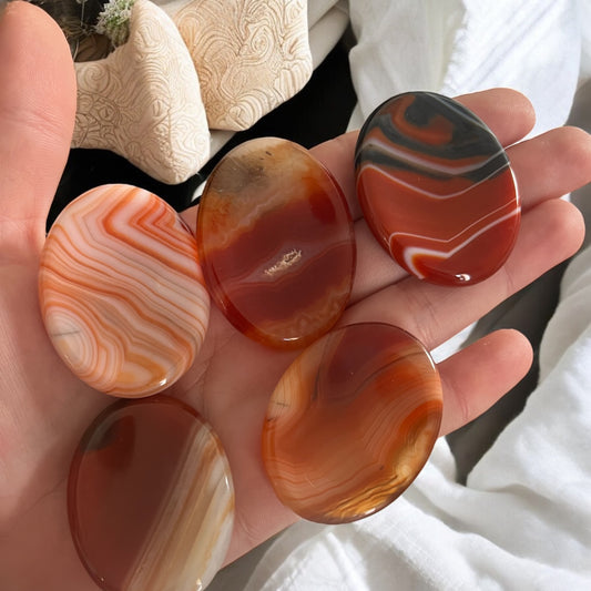 Carnelian worry stones