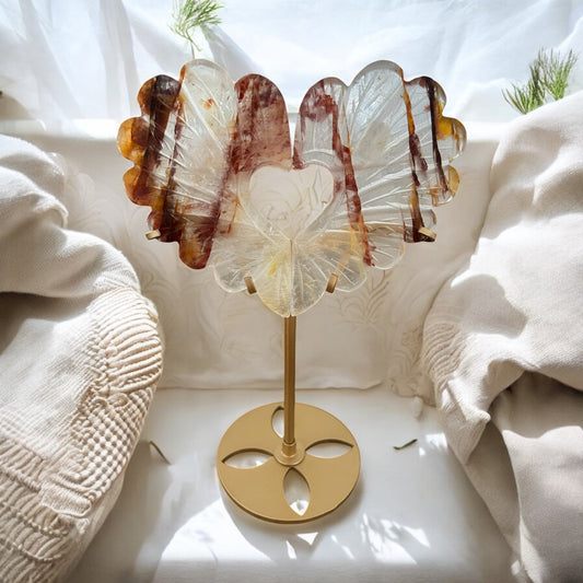 Fire quartz heart wings