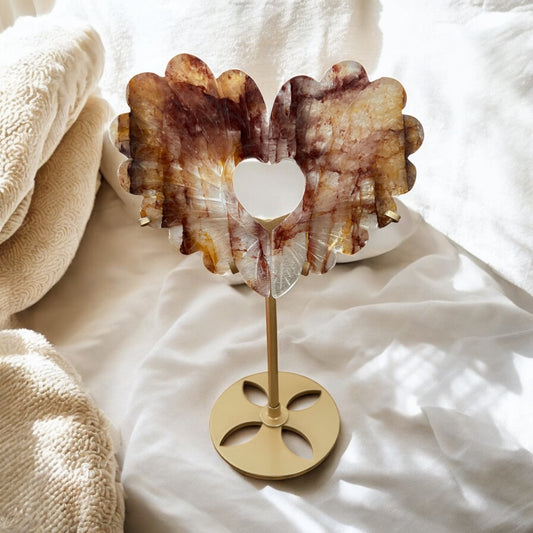 Fire quartz heart wings