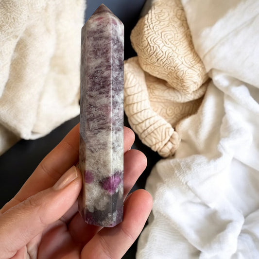 Pink tourmaline tower 12cm