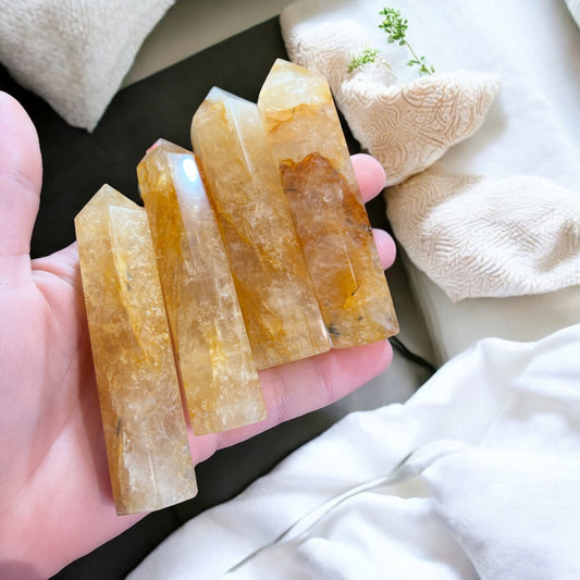 Golden healer towers 10cm intuitively chosen
