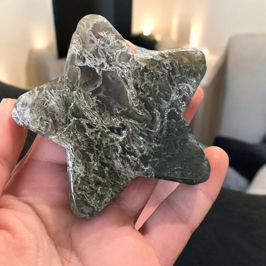 Moss agate star