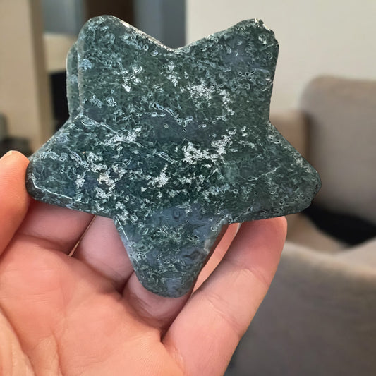 Moss agate star