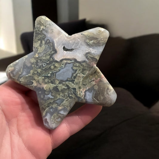 Moss agate star