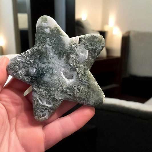 Moss agate star