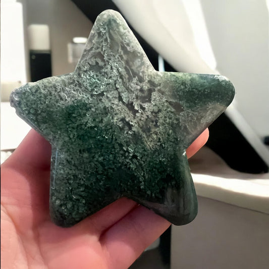 Moss agate star