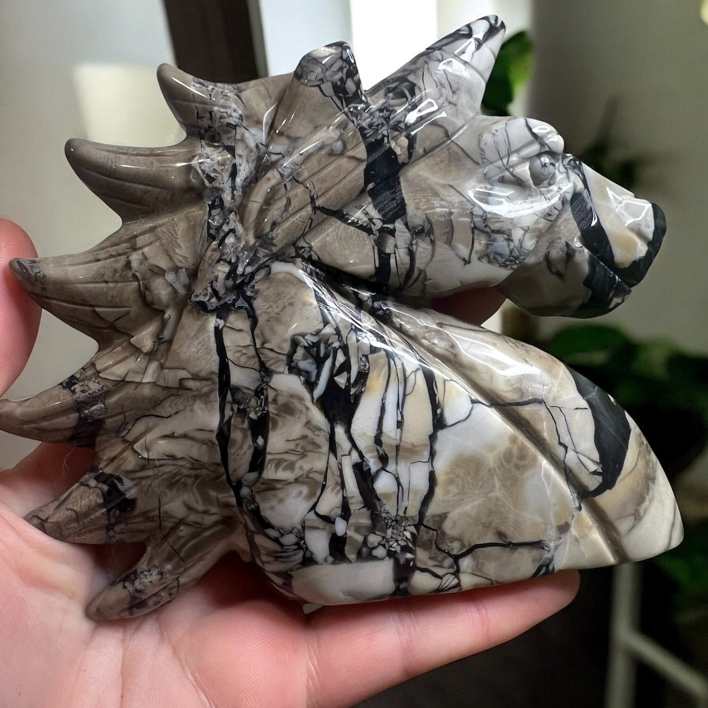 Volcano agate unicorn large chunky
