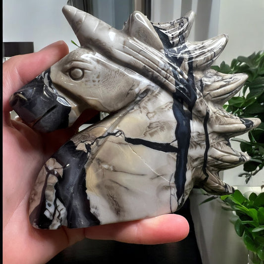 Volcano agate unicorn large chunky