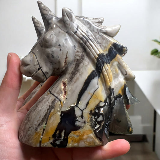 Volcano agate unicorn large chunky