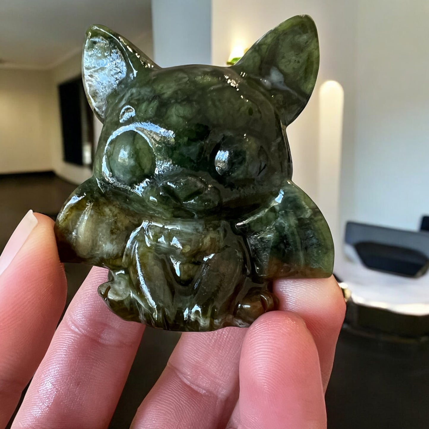 Green jade flying bat