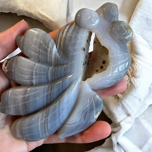 Drusy agate fish