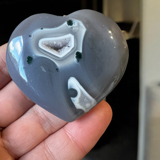 Drudy agate heart