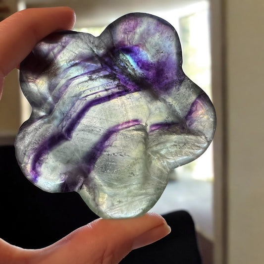 Fluorite flower bowl